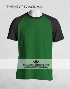 Desain T-Shirt Raglan Hijau 3